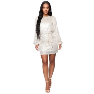 Fashion Nova Shine All Day Sequin Mini Dress NWT- Sz Large